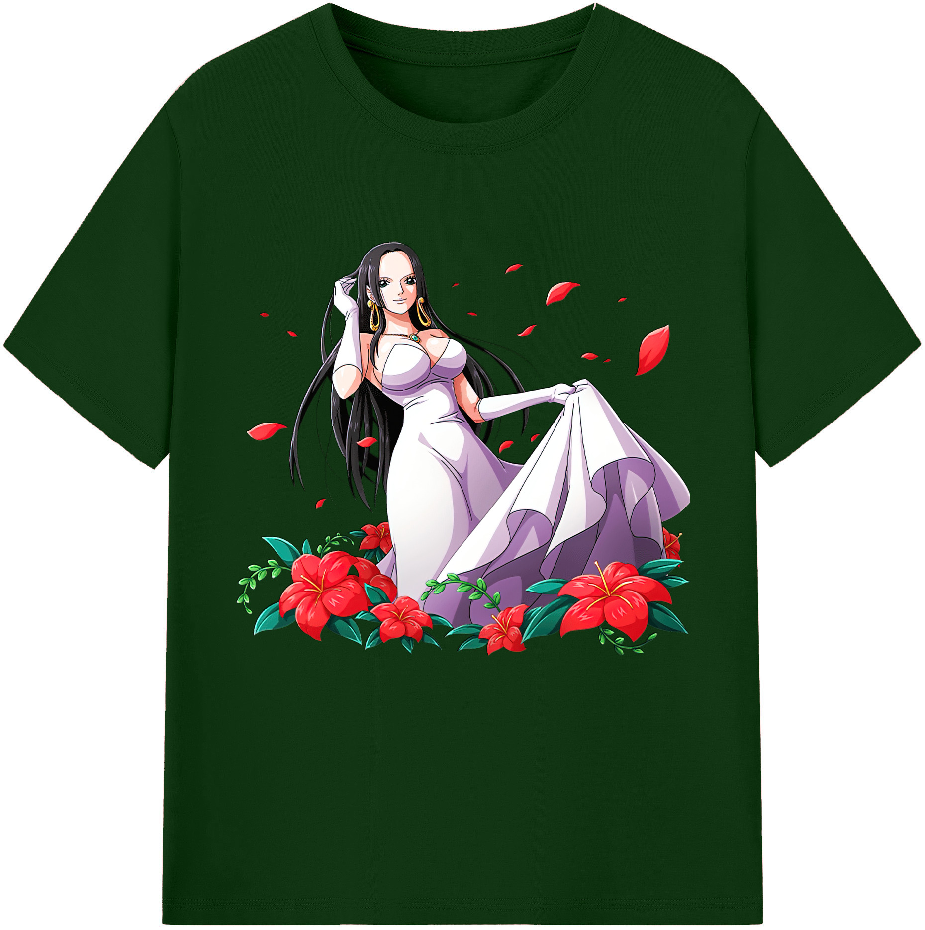 ワンピース ボア・ハンコック ONE PIECE Boa·Hancock 綿100％半袖Tシャツ（フロントプリント）